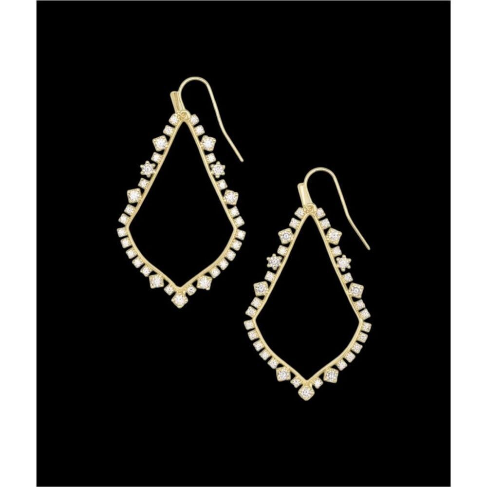 Kendra Scott NEW earrings - Sophee Crystal Gold dangle earrings